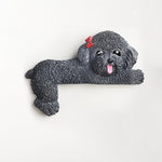 Buddha Stones Hand-Painted Resin Dog 3D Cute Decorative Switch Wall Sticker