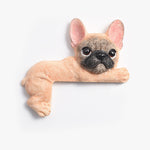 Buddha Stones Hand-Painted Resin Dog 3D Cute Decorative Switch Wall Sticker