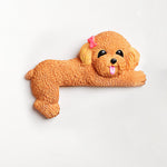Buddha Stones Hand-Painted Resin Dog 3D Cute Decorative Switch Wall Sticker