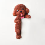 Buddha Stones Hand-Painted Resin Dog 3D Cute Decorative Switch Wall Sticker