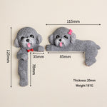 Buddha Stones Hand-Painted Resin Dog 3D Cute Decorative Switch Wall Sticker