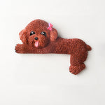 Buddha Stones Hand-Painted Resin Dog 3D Cute Decorative Switch Wall Sticker