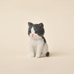 Buddha Stones Painted Resin Gloomy Kitten Family Mini Cat Cute Animal Decor