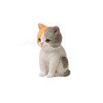 Buddha Stones Painted Resin Gloomy Kitten Family Mini Cat Cute Animal Decor