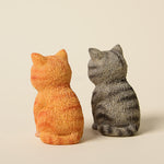 Buddha Stones Painted Resin Gloomy Kitten Family Mini Cat Cute Animal Decor