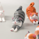 Buddha Stones Hand-Painted Resin Lazy Kitten Animal Decoration