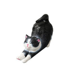 Buddha Stones Hand-Painted Resin Lazy Kitten Animal Decoration