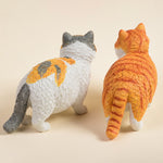 Buddha Stones Painted Resin Little Chubby Cat Cute Animal Decor