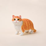 Buddha Stones Painted Resin Little Chubby Cat Cute Animal Decor