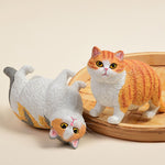 Buddha Stones Painted Resin Little Chubby Cat Cute Animal Decor