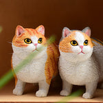Buddha Stones Painted Resin Little Chubby Cat Cute Animal Decor