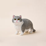 Buddha Stones Painted Resin Little Chubby Cat Cute Animal Decor