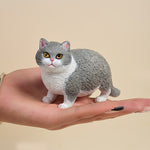 Buddha Stones Painted Resin Little Chubby Cat Cute Animal Decor