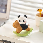 Buddha Stones Resin Cute Panda Rocking Harmony Desktop Decor