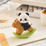 Buddha Stones Resin Cute Panda Rocking Harmony Desktop Decor