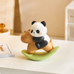 Buddha Stones Resin Cute Panda Rocking Harmony Desktop Decor