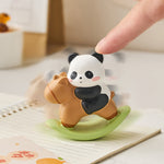 Buddha Stones Resin Cute Panda Rocking Harmony Desktop Decor