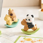 Buddha Stones Resin Cute Panda Rocking Harmony Desktop Decor