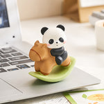 Buddha Stones Resin Cute Panda Rocking Harmony Desktop Decor