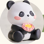 Buddha Stones Resin Lotus Panda Phone Stand Cute Animal Decor