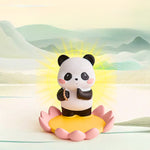Buddha Stones Resin Lotus Panda Phone Stand Cute Animal Decor