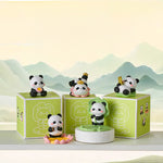 Buddha Stones Resin Lotus Panda Phone Stand Cute Animal Decor
