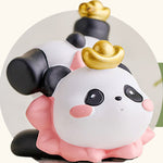 Buddha Stones Resin Lotus Panda Phone Stand Cute Animal Decor