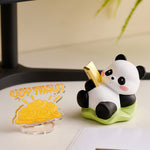 Buddha Stones Resin Lotus Panda Phone Stand Cute Animal Decor