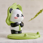 Buddha Stones Resin Lotus Panda Phone Stand Cute Animal Decor