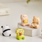 Buddha Stones Resin Kawaii Animal Rocking Chair Comfort Desk Decor
