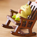 Buddha Stones Resin Kawaii Animal Rocking Chair Comfort Desk Decor