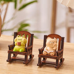 Buddha Stones Resin Kawaii Animal Rocking Chair Comfort Desk Decor