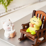 Buddha Stones Resin Kawaii Animal Rocking Chair Comfort Desk Decor