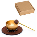 Buddha Stones Brass Mini Grounding Meditation Singing Bowls Gift Set