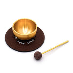 Buddha Stones Brass Mini Grounding Meditation Singing Bowls Gift Set