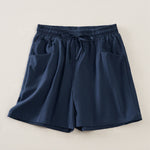 Buddha Stones Summer Casual Minimalist Drawstring Solid Women's Shorts With Pocket