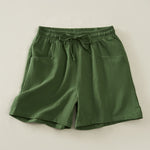 Buddha Stones Summer Casual Minimalist Drawstring Solid Women's Shorts With Pocket