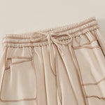 Buddha Stones Summer Casual Minimalist Drawstring Patch Pocket Solid Ankle Pants Women's Straight Leg Pants With Pocket