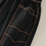 Buddha Stones Summer Casual Minimalist Drawstring Patch Pocket Solid Ankle Pants Women's Straight Leg Pants With Pocket