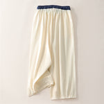 Buddha Stones Summer Casual Drawstring Solid Cropped Pants Women's Straight Leg Pants With Pocket