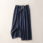 Buddha Stones Summer Casual Drawstring Solid Cropped Pants Women's Straight Leg Pants With Pocket