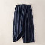 Buddha Stones Summer Casual Drawstring Solid Cropped Pants Women's Straight Leg Pants With Pocket