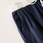 Buddha Stones Summer Casual Drawstring Solid Cropped Pants Women's Straight Leg Pants With Pocket