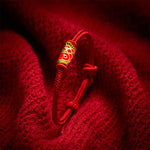 Buddha Stones Hand-Woven Red String Koi Fish Strength Adjustable Braided Cord Bracelet