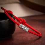 Buddha Stones Handmade Braided Red String Om Mani Padme Hum Protection Bracelet