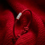 Buddha Stones Handmade Braided Red String Om Mani Padme Hum Protection Bracelet