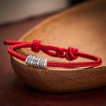 Buddha Stones Handmade Braided Red String Om Mani Padme Hum Protection Bracelet