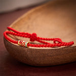 Buddha Stones Hand-Woven Red String Koi Fish Luck Braided Cord Bracelet