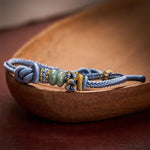 Buddha Stones Chinese Knotting Luck Jade Hand-Woven Adjustable Bracelet