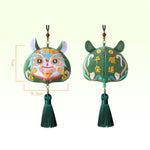 Buddha Stones Chinese Zodiac Embroidered Dragon Tiger Tassel Luck Cute Animal Decor